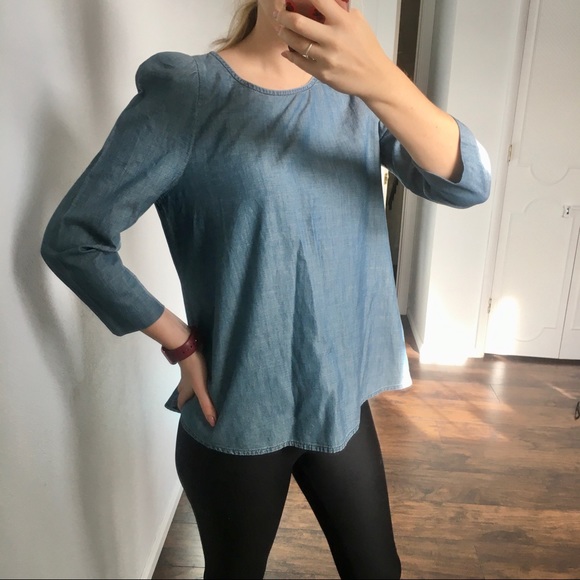 COPY - The Great | Chambray Loose fit blouse Sz 0 - Picture 2 of 11